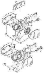 LTI TAXI (1996 - 2013) Right Side Heated Wing / Door Mirror Glass **Aspheric** - Image 2