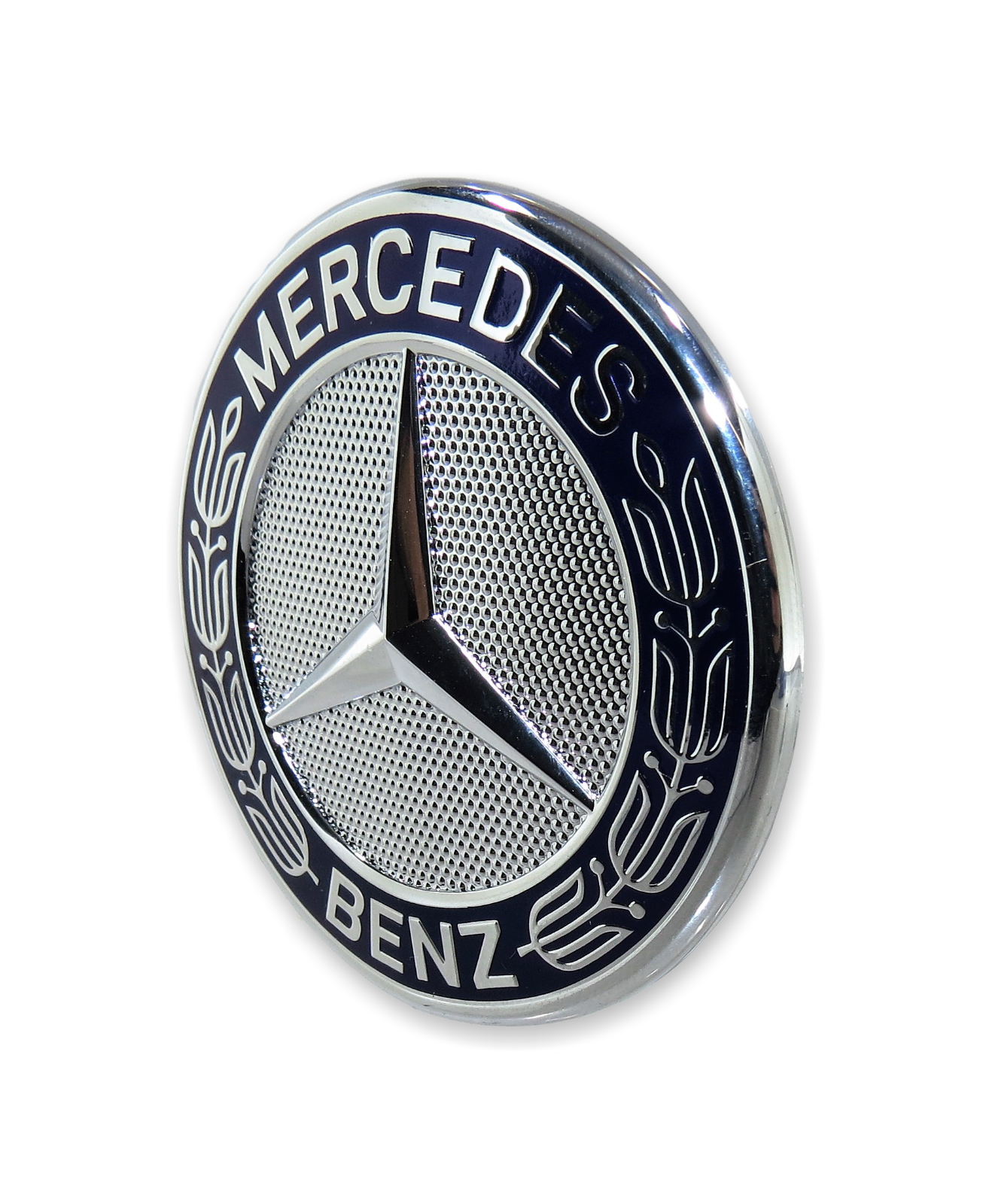 2188170116 Mercedes E Class W213 Genuine NEW Blue Bonnet Badge Logo Emblem Main Image 2188170116 Mercedes E Class W213 Genuine NEW Blue Bonnet Badge Logo Emblem - Image 1