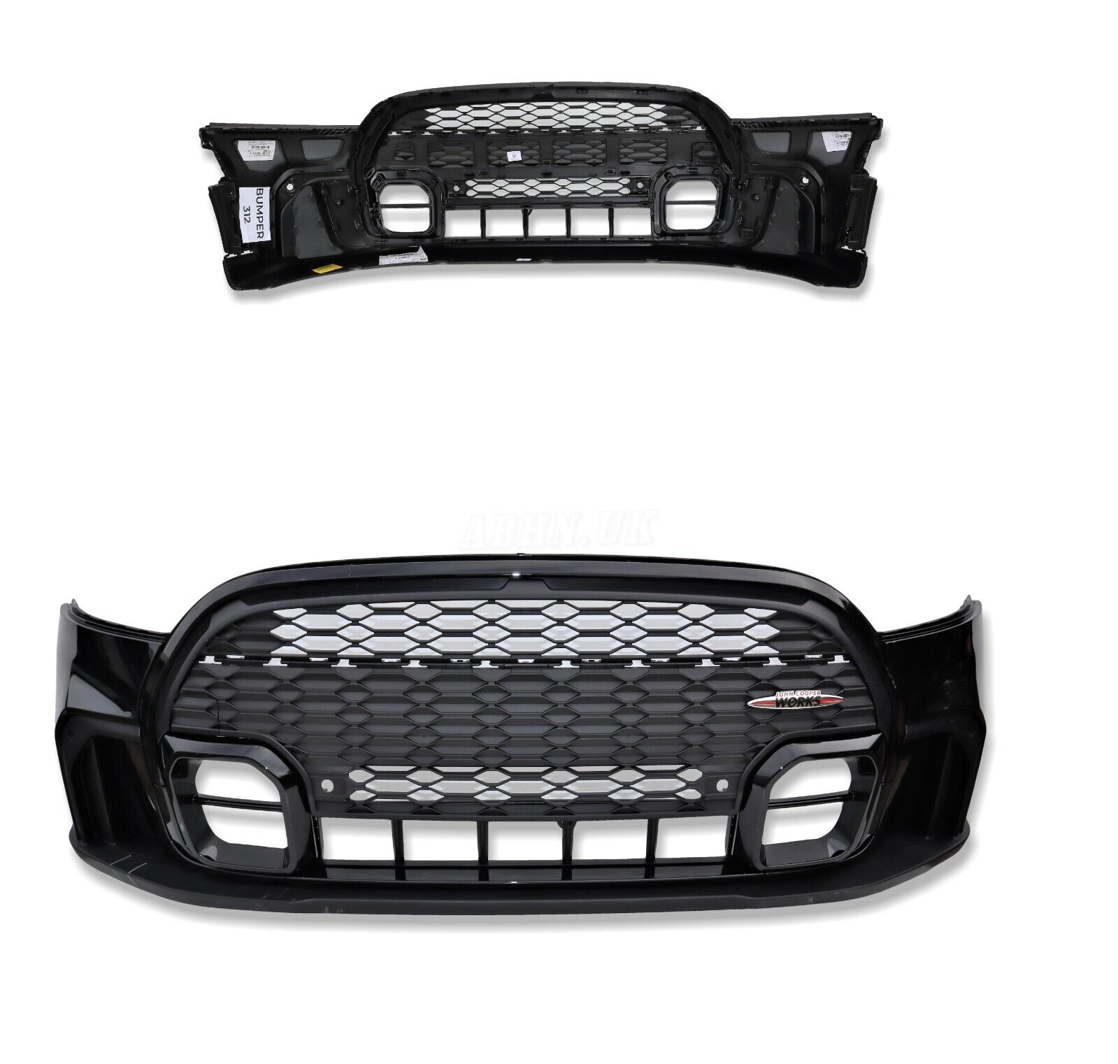 Mini F56 LCi2 John Cooper Works JCW Long Pack 21-23 Front Bumper Midnight Black* Main Image Mini F56 LCi2 John Cooper Works JCW Long Pack 21-23 Front Bumper Midnight Black* - Image 1