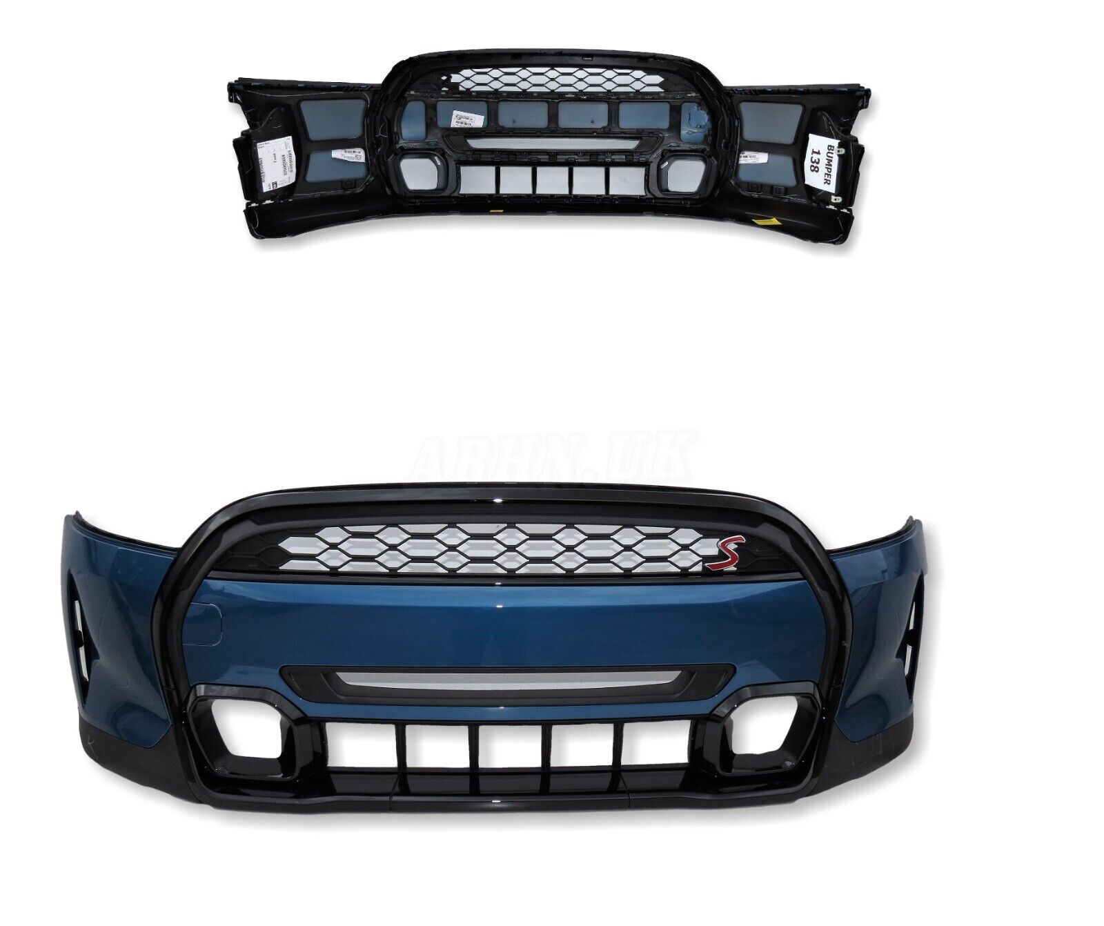 Mini Cooper S Classic F56 LCi2 3-5dr Front Bumper 2 Vent No PDC in Island Blue Main Image Mini Cooper S Classic F56 LCi2 3-5dr Front Bumper 2 Vent No PDC in Island Blue - Image 1