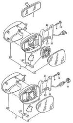 Ford Galaxy (95-06) LTI TAXI (96-13) Left Side Heated Convex Door Mirror Glass - Image 2