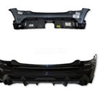 Mini Cooper JCW F56 LCi2 Rear Bumper & Diffuser Enigmatic Black PDC & Fog Holes