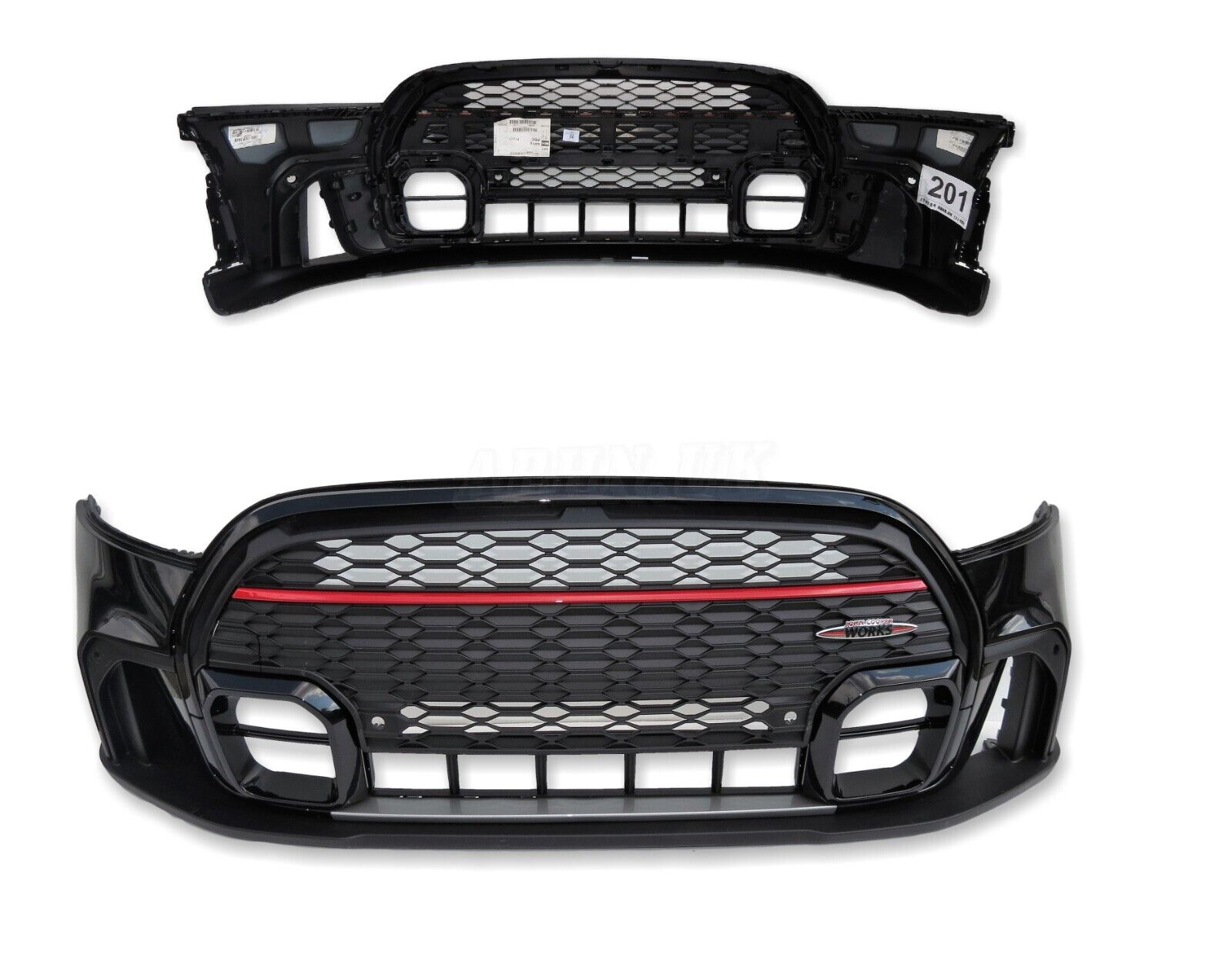 Mini Mini JCW F56 F57 LCI Complete Front Bumper Enigmatic 2 Black 4 PDC Main Image Mini Mini JCW F56 F57 LCI Complete Front Bumper Enigmatic 2 Black 4 PDC - Image 1