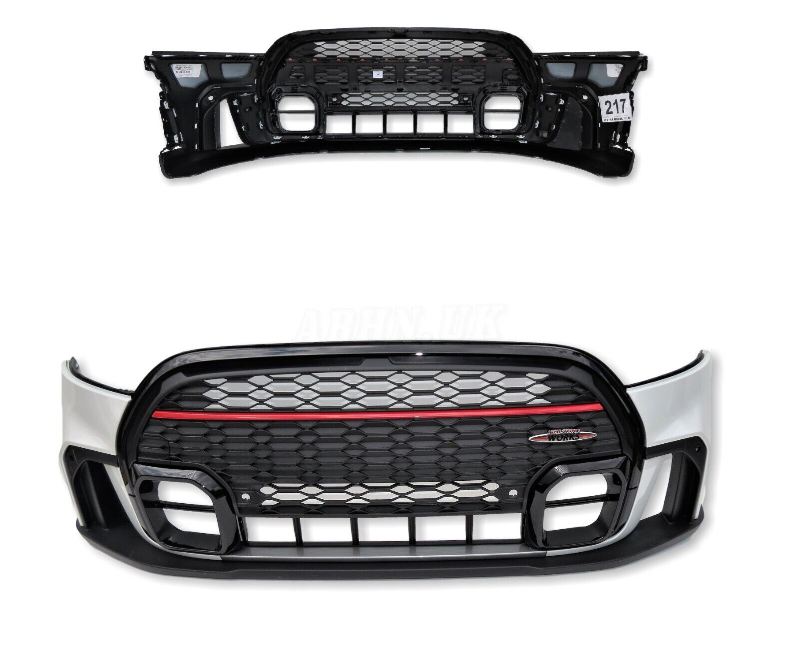 Mini Mini JCW Long Pack F56 F57 LCi2 Complete Front Bumper Nanuq White 4 PDC* Main Image Mini Mini JCW Long Pack F56 F57 LCi2 Complete Front Bumper Nanuq White 4 PDC* - Image 1