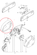 Fits VW Golf-5 Plus Jetta EOS Right Side Door Mirror Cover 1K0857538 Magic Black - Image 7