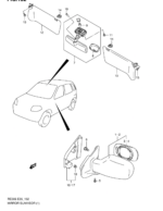Suzuki Ignis MK1 (00- 06) Left Side Electric Door Mirror 84702-80G50 Matte Black - Image 10