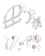 Audi A4 8E5 B6 (01-04) Estate Fill-In Fuel Flap Cover 8E0809905B Metallic Blue - Image 4