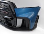 Mini John Cooper Works Short F56 F57 LCi2 Complete Front Bumper Black + Blue - Image 5