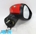 Ford Fiesta (2008-2017) Right Side RHD Door Wing Mirror Manual Fold Orange Red - Image 2