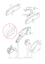 VW Sharan Alhambra (10-20) Pair of  Door Mirror Covers 5N0857537 5N0857538 White - Image 7