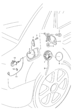 Audi A4 8H7 B6 /02-09 Convertible Fuel Flap Cover 8H0809905 Aquamarine Blue LY5S - Image 8