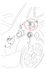 Audi A4 8EC B7 (04-08) Saloon Fuel Filler Flap Cover 8E0809905E Metallic Silver - Image 5