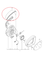 Fits VW Golf MK7 /12-19 Touran 5T1 Left Side Door Mirror Cover 510857537A White - Image 4