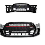 Mini F56 LCi2 John Cooper Works JCW Long Pack 2021-23 Front Bumper White Silver