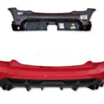 Mini Cooper JCW F56 LCi2 Rear Bumper & Diffuser Chili Red PDC & Fog Light Holes