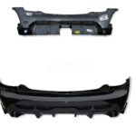 Mini Cooper JCW F56 LCi2 Rear Bumper & Diffuser Midnight Black 2 PDC & Fog Holes