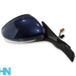 Peugeot 208 MK1 (12-18) Right Side Manual Folding Door Mirror Dark Blue 9-Wires