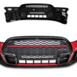 Mini Mini JCW F56 F57 LCI Short Pack Complete Front Bumper Chili Red No PDC