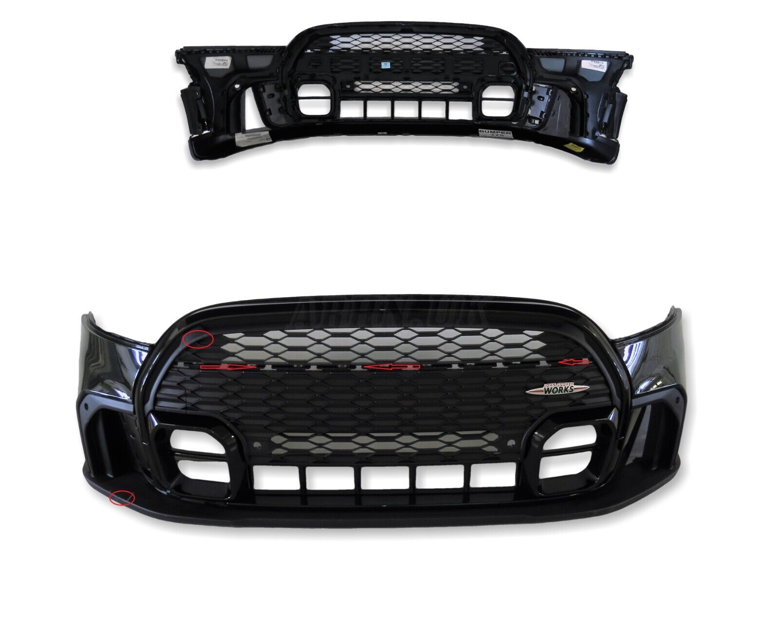 Mini Hatchback F56 LCI2 John Cooper Works Front Bumper in Rebel Green 4 PDC Main Image Mini Hatchback F56 LCI2 John Cooper Works Front Bumper in Rebel Green 4 PDC - Image 1