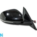 Jaguar XF X260 Right Side Electric Door Wing Mirror Power Fold Dimming Met Black