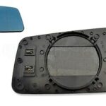 Audi 100 200 V8 Right Side (Driver) Heated Door Mirror Glass Blue (1983-1994)