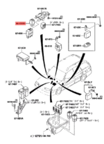 C10066830 Mazda 626 V /97-02 3-Pin Flasher Relay Hazard 3211-214-320 12.8V 90c/m - Image 3