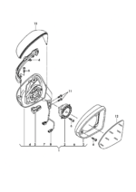 VW Golf Mk7 MK7.5 (12 -20) Right Side Heated Convex Door Mirror Glass 5G0857522N - Image 12