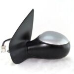 Peugeot 206 Hatchback (1998-2002) Left Side Electric Heated Door Mirror Silver