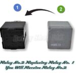 828-Renault 4-Pin Black (Replacement) Relay 8200333352 70A G. Cartier 22204039