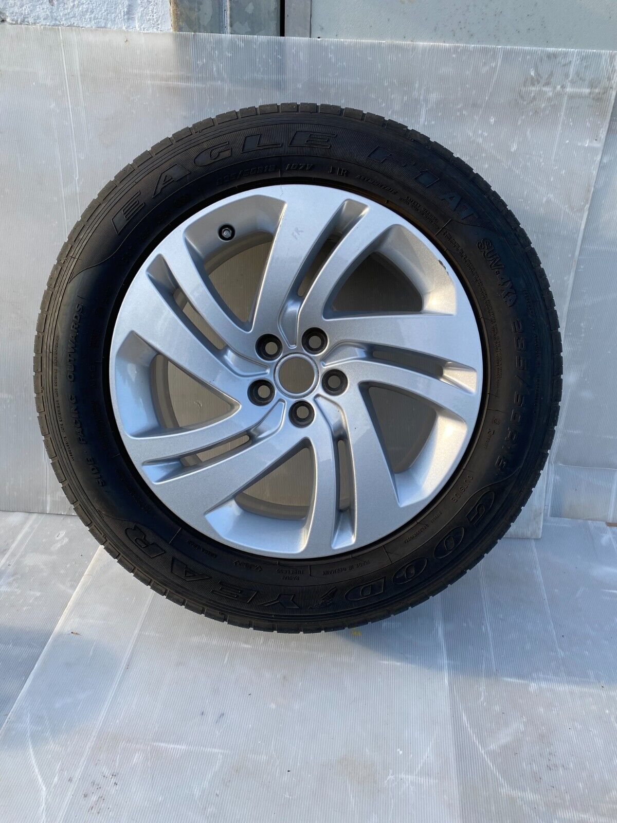 LR Evoque L551 Genuine Alloy Wheel and Goodyear Tyre 235/60 18 Inc K8D2-1007-CA* Main Image LR Evoque L551 Genuine Alloy Wheel and Goodyear Tyre 235/60 18 Inc K8D2-1007-CA* - Image 1