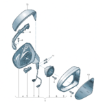 VW Golf Mk7 MK7.5 13-20 Left Side Heated Aspherical Door Mirror Glass 5G0857521N - Image 12