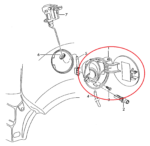 VW Polo 9N (2001-2009) Hatchback Fuel Filler Flap Cover 6Q6809857 Metallic Black - Image 4