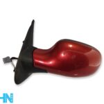 Nissan Micra K12 Mk3 (2002-2008) Left Side Electric Door Mirror Metallic Red