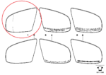 Fits BMW X6 E71 E72 X5 E70 (06-14) Left Side Standard Heated Door Mirror Glass - Image 2