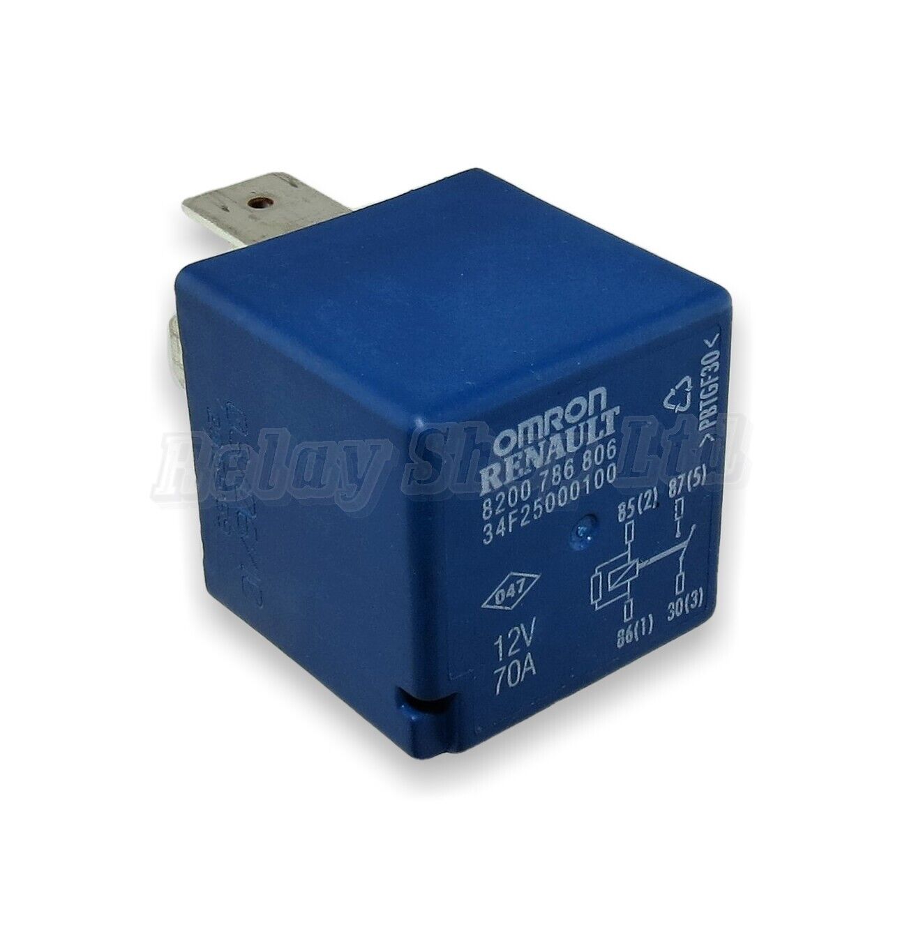 394-Renault (2009-2017) 4-Pin Blue Relay 8200786806 12V 70A Omron 34F25000100 Main Image 394-Renault (2009-2017) 4-Pin Blue Relay 8200786806 12V 70A Omron 34F25000100 - Image 1