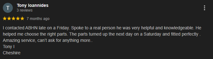 ABHN reviews for reliable car parts online 